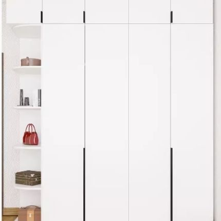 家用卧室平开门衣柜定制白色网红一门到顶4门5门储物衣橱角柜组合