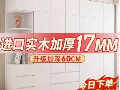 实木衣柜家用卧室挂衣柜儿童柜子生态板出租房用小户型简易大衣橱