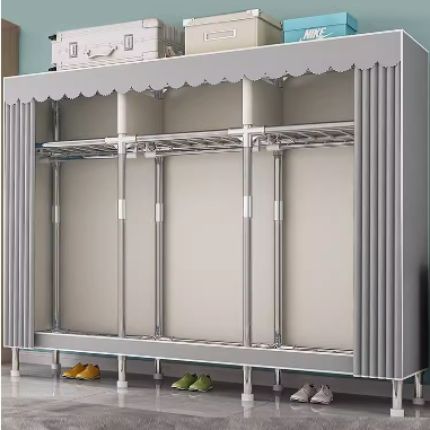 衣服柜子储衣柜宿舍衣柜收纳家用卧室出租屋简易布衣柜钢结构加厚