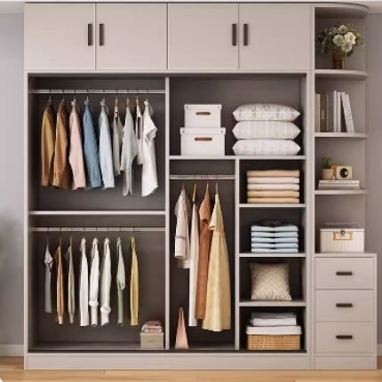 衣柜家用卧室全实木现代简约出租房用简易定制2023新款爆款大衣橱